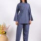 Morchari Co Ord Set With Hand Embroidery - Blue - Swadesiicart