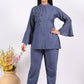 Morchari Co Ord Set With Hand Embroidery - Blue - Swadesiicart