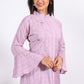 Morchari Co Ord Set With Hand Embroidery - Light Purple - Swadesiicart