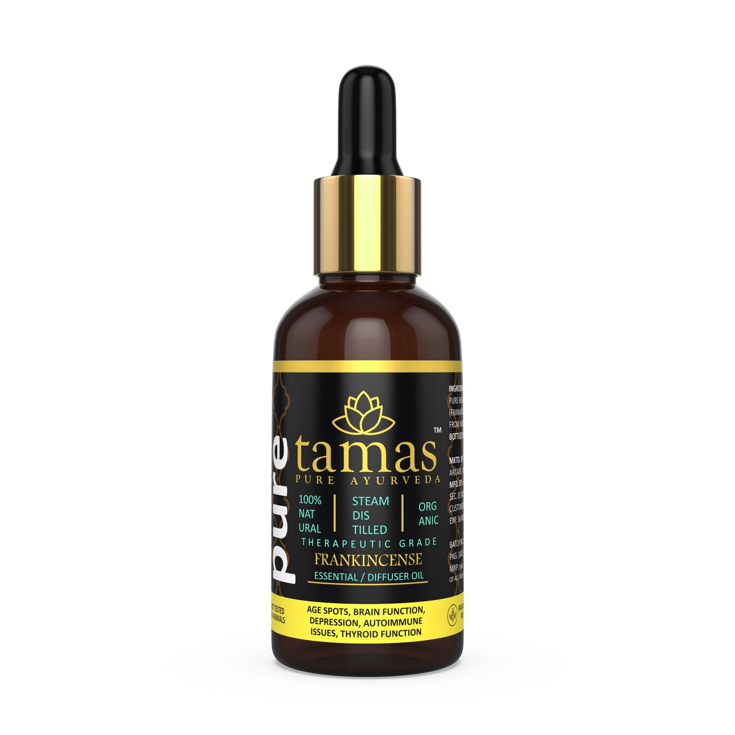 Tamas Pure Ayurveda 100% Organic Frankincense Essential Oil - USDA Certified Organic - Swadesiicart