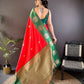Joban Fashion Green Butti Banarasi Silk Sarees | Swadesiicart