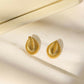 Golden Drop Earrings - Ruby Raang | Swadesiicart