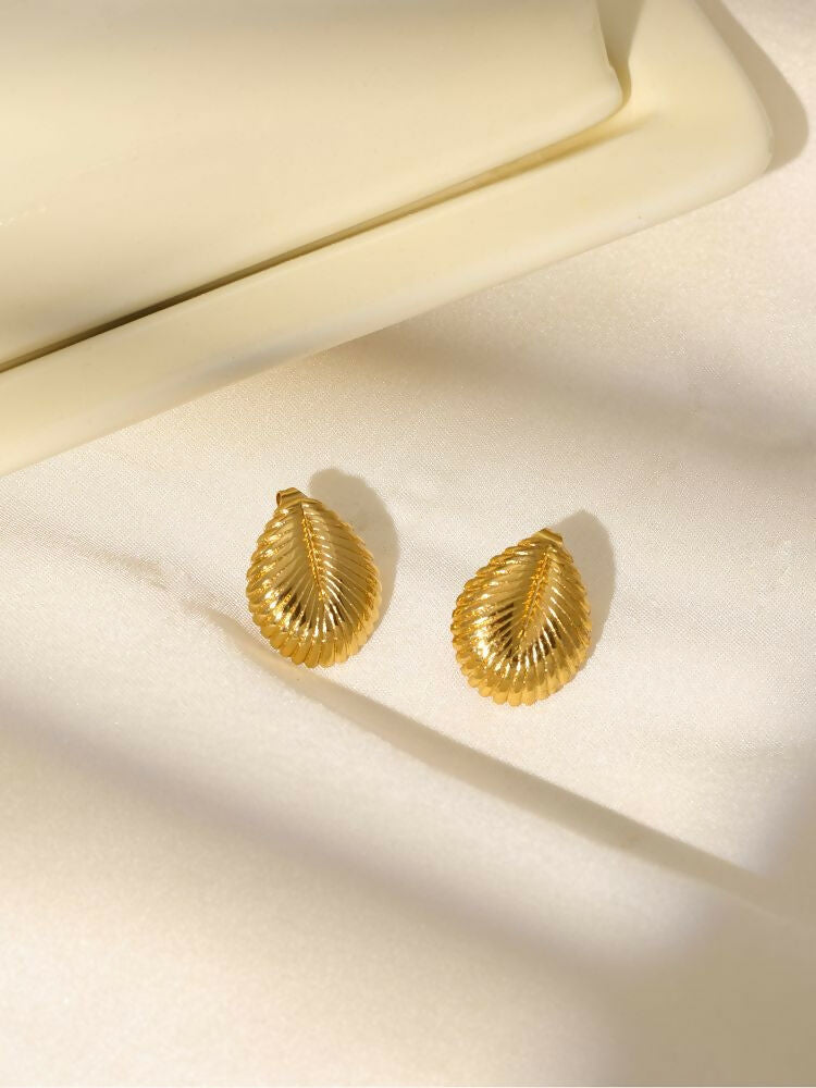 Golden Drop Earrings - Ruby Raang | Swadesiicart