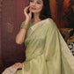 Shree Shyam Fashion Organza Mhendi Green Saree