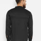 Even Apparels Black Pure Cotton Men's Kurta With Band Collar | Swadesiicart