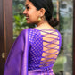 DEIANA'S Beautiful Designer Golden zari Soft Lichi Silk Saree - Royal Blue - Swadesiicart