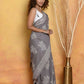 Very Much Indian Handblock Printed Cotton Saree With Natural Dyes - Grey | Swadesiicart