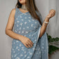 Vamsee Patangiyu Grey Georgette Saree - Swadesiicart