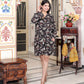 Miravan Women's Multi Pure Cotton Floral Printed V Neck Long Sleeves Jumpsuit - Swadesiicart
