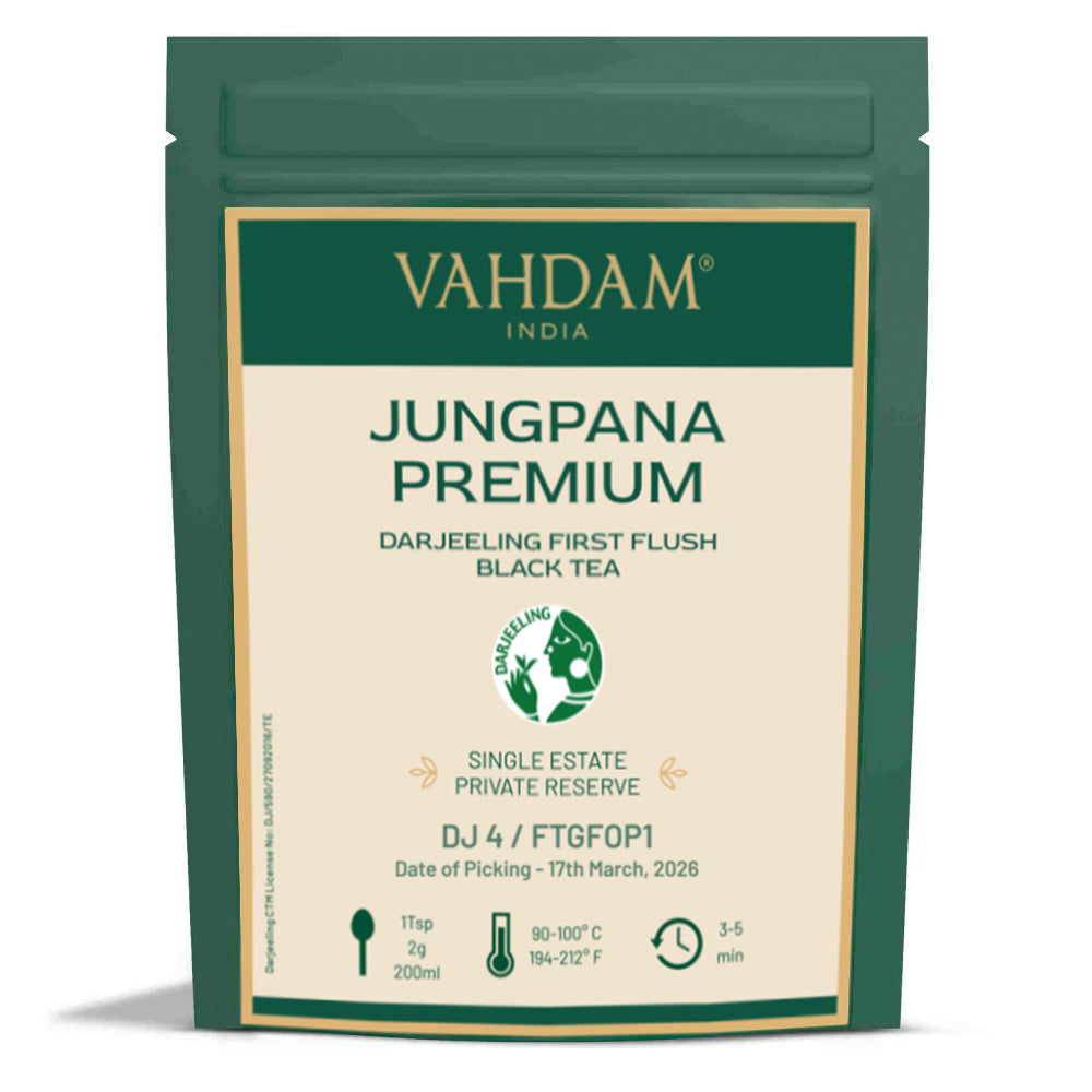 2026 Jungpana Premium Darjeeling First Flush Black Tea DJ FF BT-100g/Pack of 4