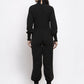 Jompers Women Black Solid Basic Jumpsuit - Swadesiicart