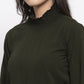 Jompers Women Olive Green Solid Basic Jumpsuit - Swadesiicart