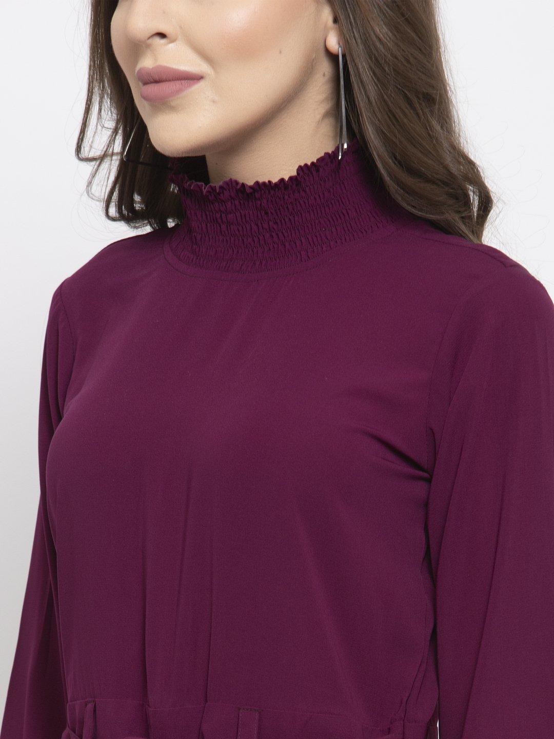 Jompers Women Purple Solid Basic Jumpsuit - Swadesiicart