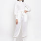Jompers Women White Solid Basic Jumpsuit - Swadesiicart