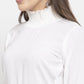 Jompers Women White Solid Basic Jumpsuit - Swadesiicart