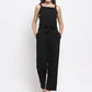Jompers Women Black Solid Embellished Jumpsuit - Swadesiicart