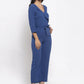 Jompers Women Blue Solid Jumpsuit - Swadesiicart