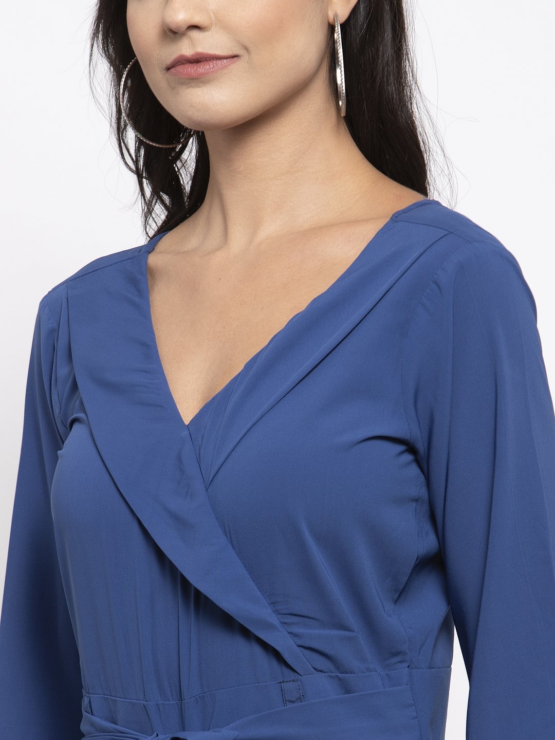 Jompers Women Blue Solid Jumpsuit - Swadesiicart