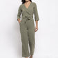 Jompers Women Pista-Green Solid Jumpsuit - Swadesiicart