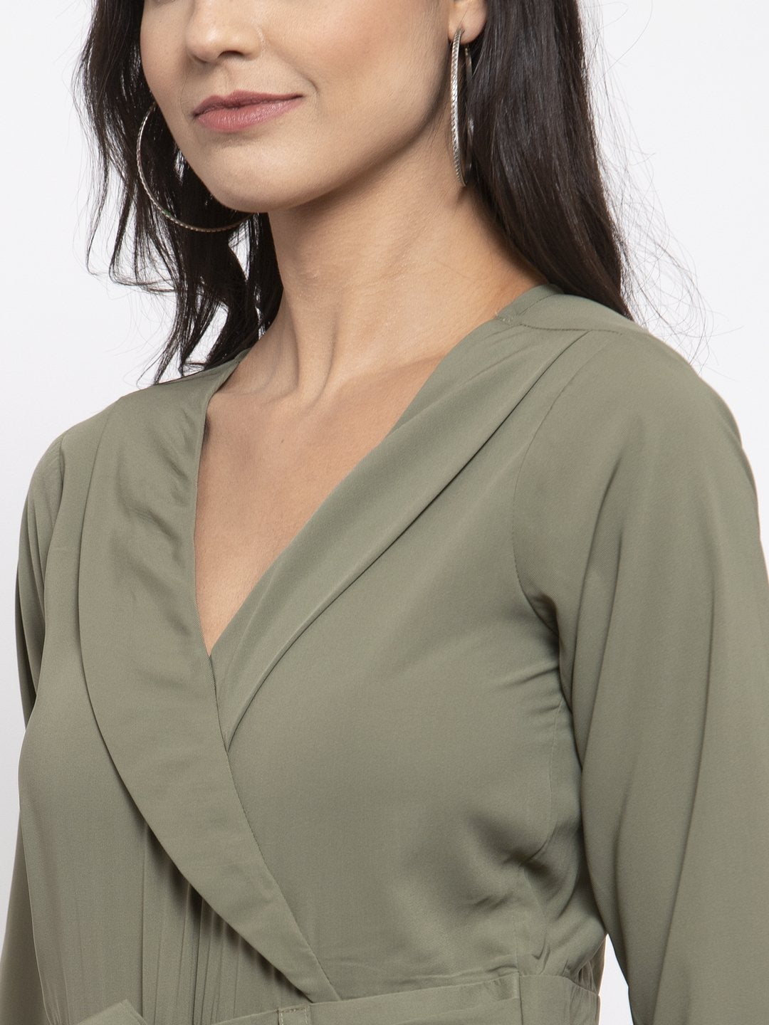 Jompers Women Pista-Green Solid Jumpsuit - Swadesiicart
