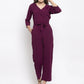 Jompers Women Purple Solid Jumpsuit - Swadesiicart