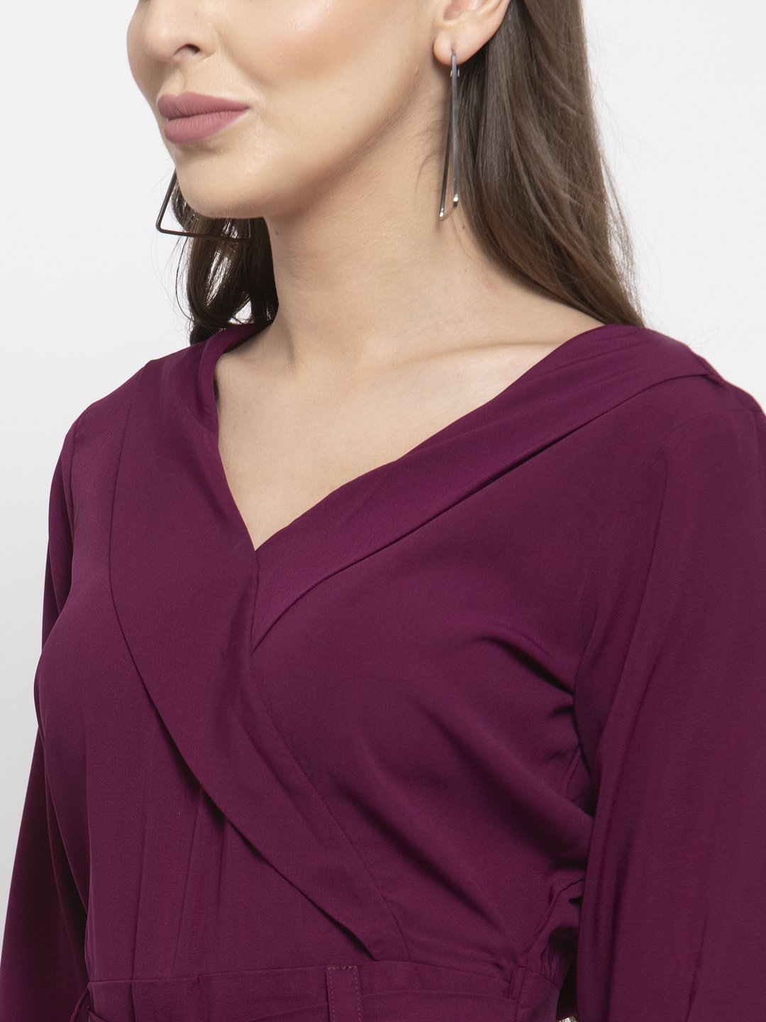 Jompers Women Purple Solid Jumpsuit - Swadesiicart