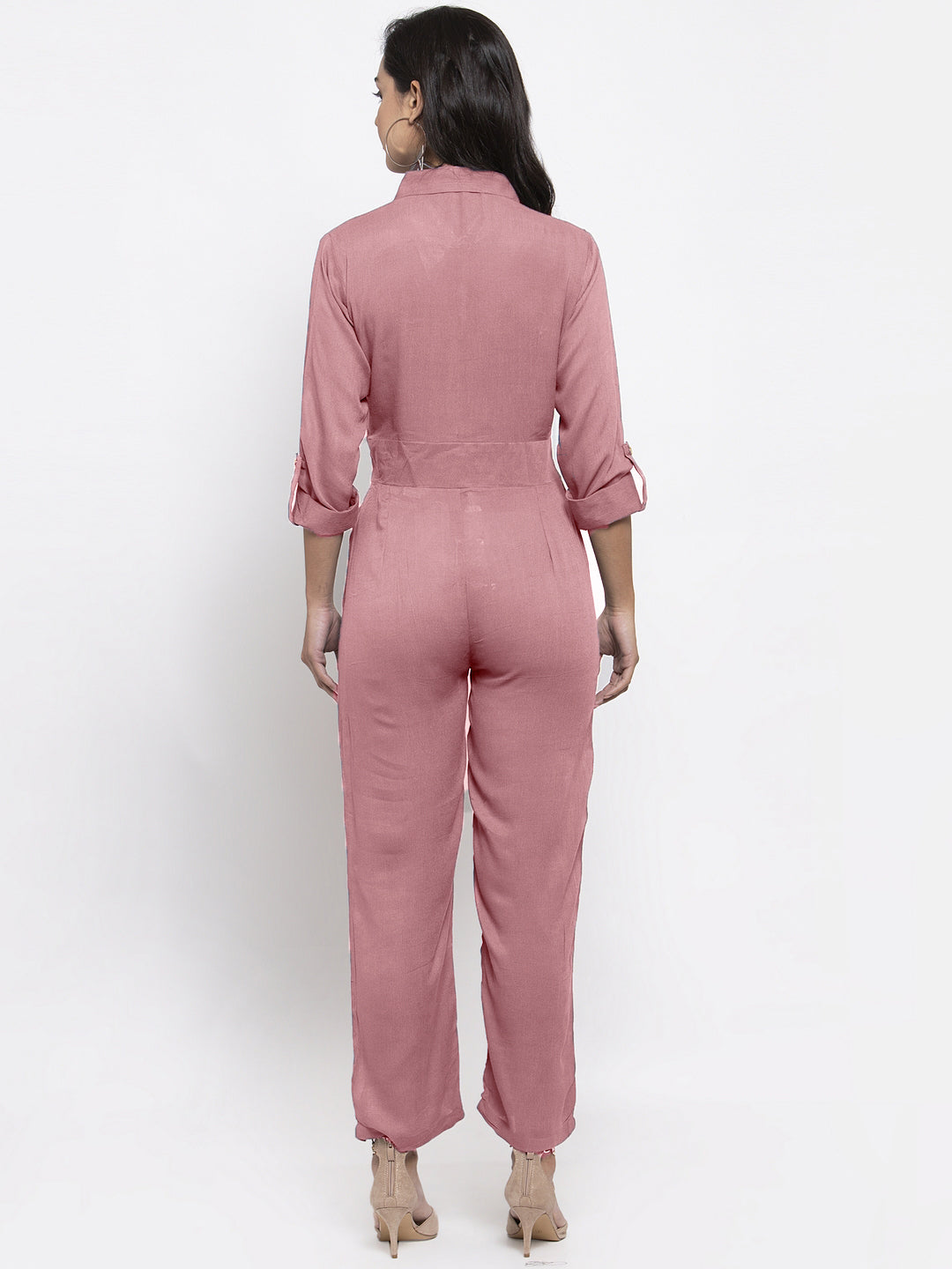 Jompers Women Purple Solid Jumpsuit - Swadesiicart