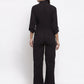 Jompers Women Black Solid Jumpsuit - Swadesiicart