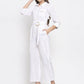 Jompers Women White Solid Jumpsuit - Swadesiicart