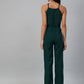 Jompers Women Green Solid Basic Halter Neck Basic Jumpsuit - Swadesiicart