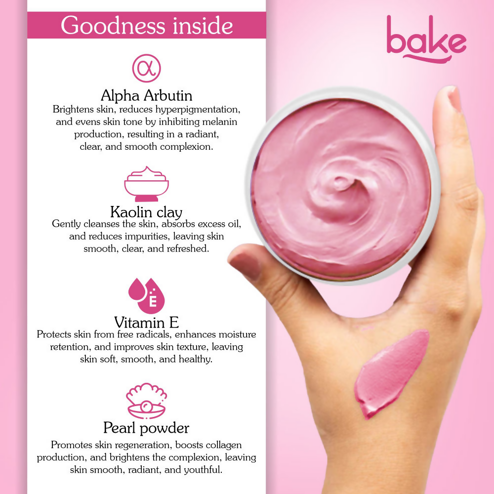 Bake Cotton Candy Anti Pigmentation Clay Mask With Alpha Arbutin | Swadesiicart