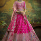 House of Panchhi Pink Pure Silk Moti & Zarkan heavy embroidery Lehenga choli & Dupatta | Swadesiicart