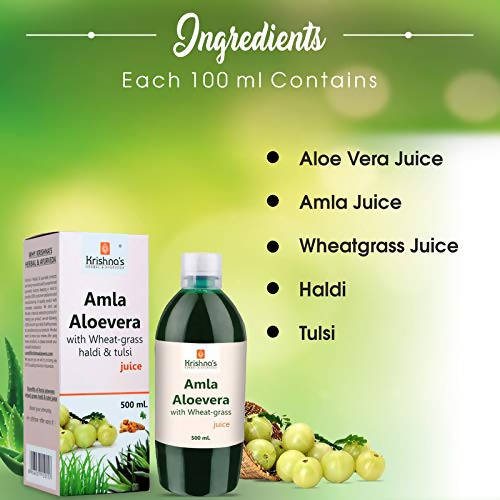 Krishna's Herbal & Ayurveda Amla Aloe Vera Juice | Swadesiicart