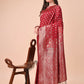 Shree Shyam Fashion Lichi Silk Red Saree