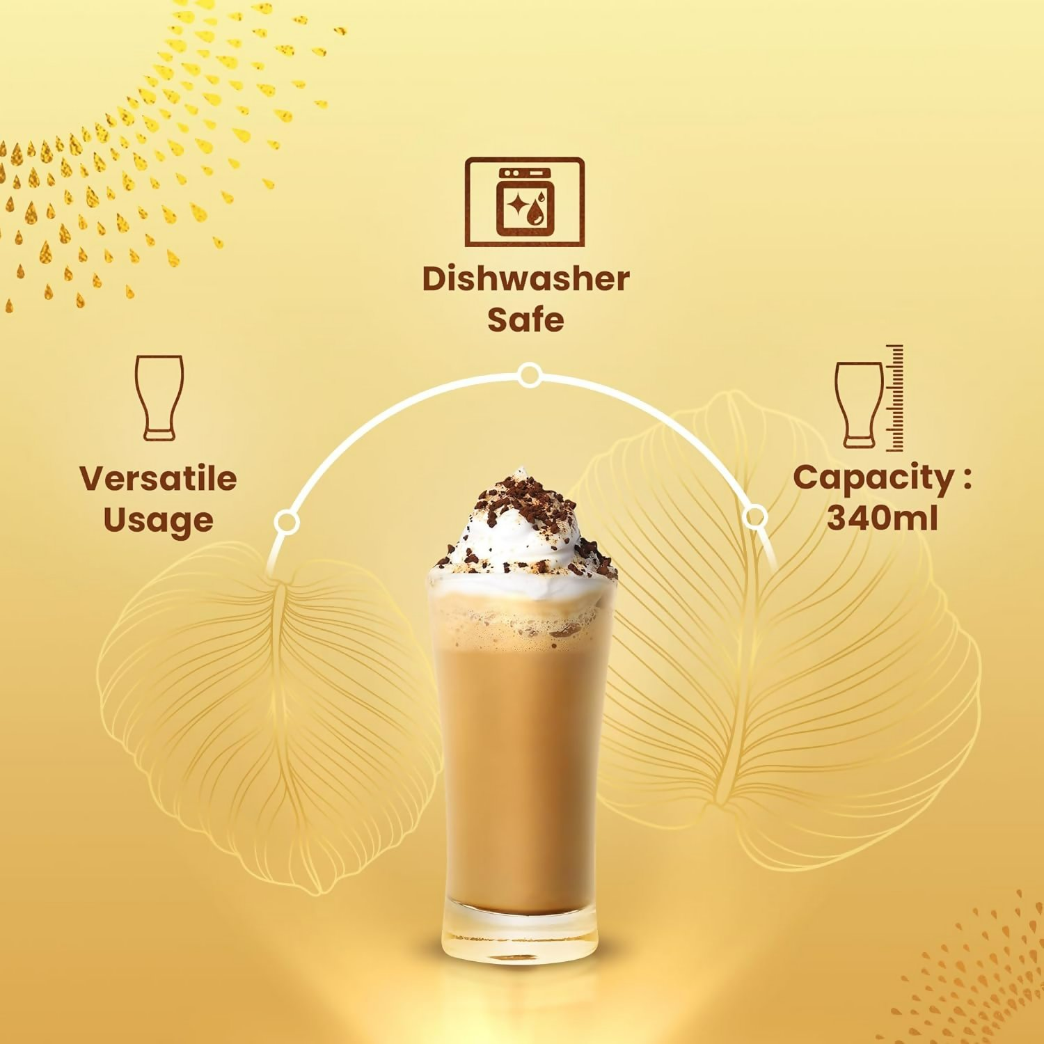Bevzilla Premium Glass & 25 Flavoured Coffee Sachets | Swadesiicart