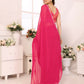 Designer Partywear Pink Georgette Fancy Saree - Satrangi | Swadesiicart