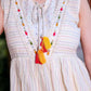 Aayaa Designer Multi Thread Hand Work Khadi Cotton One Piece Dress - Off White