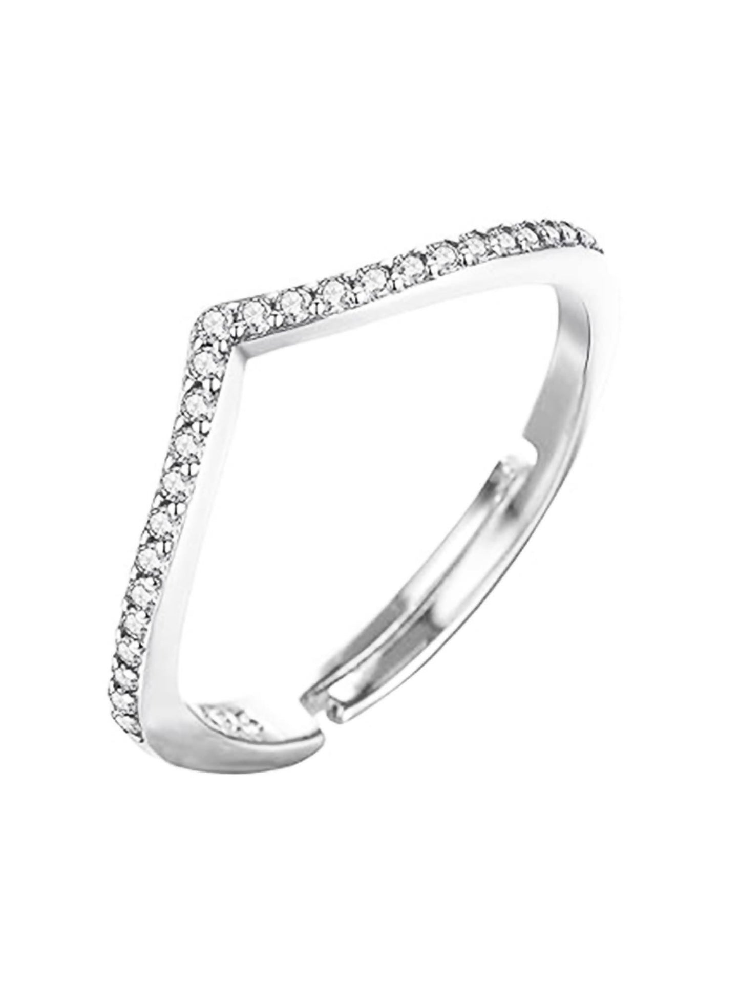 Joban Fashion Silver Brass Adjustable Ring | Swadesiicart
