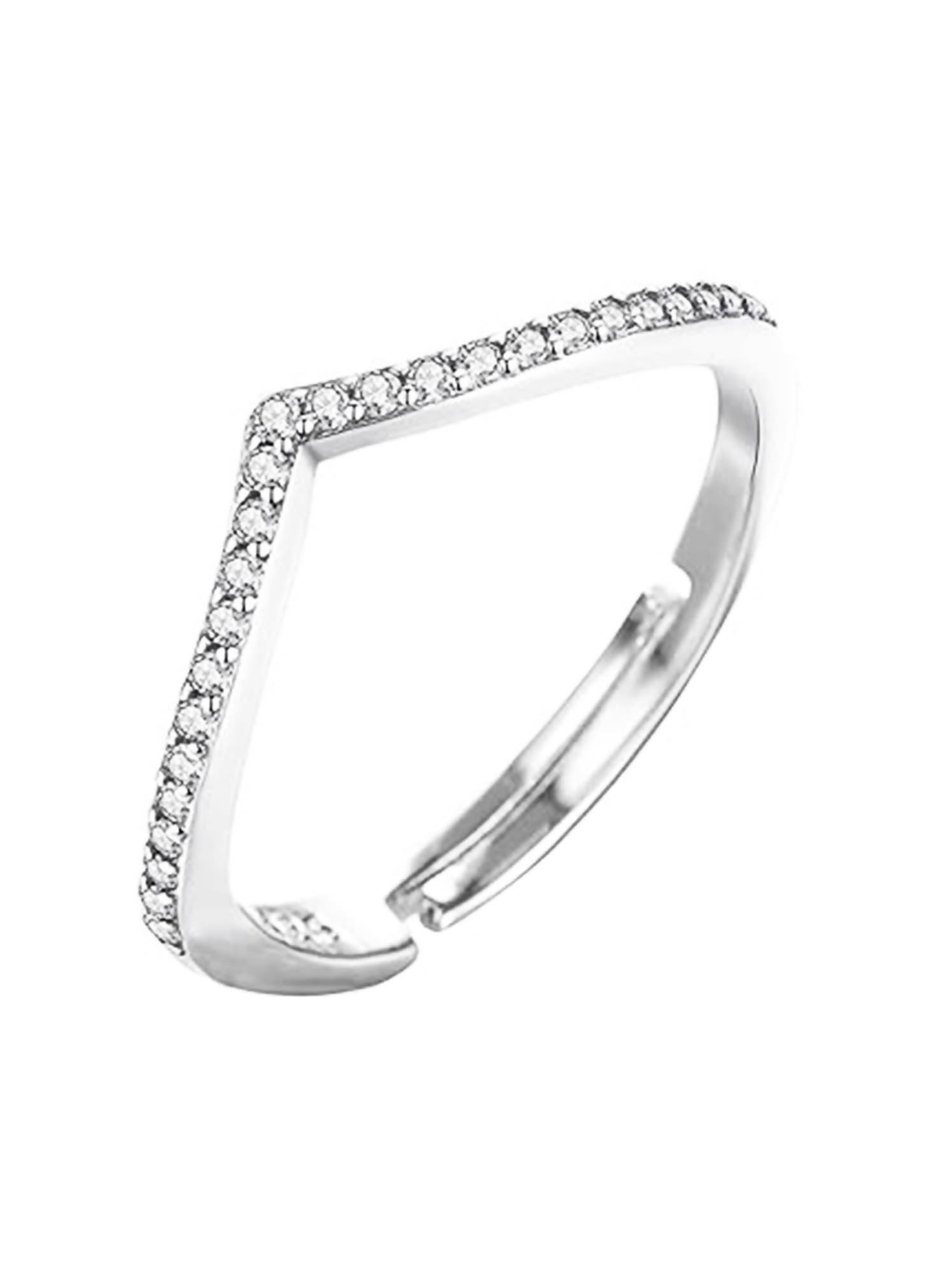 Joban Fashion Silver Brass Adjustable Ring | Swadesiicart