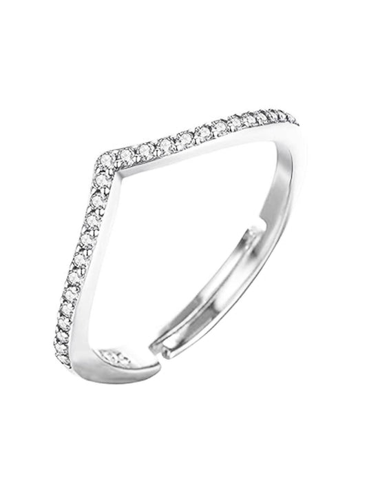 Joban Fashion Silver Brass Adjustable Ring | Swadesiicart