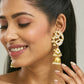 Nuyug 22K Gold-Plated Elegant Kundan Stone Studded & Pearl Drops Mini Jhumki Dangler Earrings | Swadesiicart