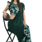 All Season Wear Bottle Green And White Thread Embroidered Ruffled Ready To Wear Saree