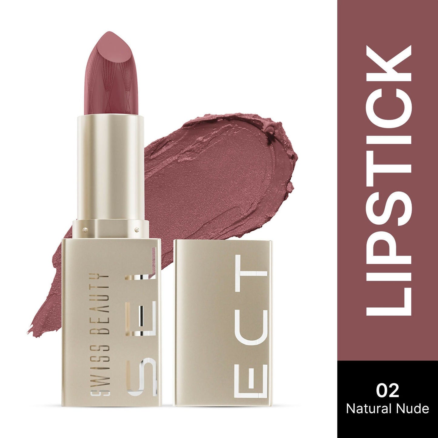 Swiss Beauty Select Creme Touch Hydrating Lipstick - 2 Natural Nude | Swadesiicart