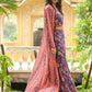 Janasya Navy Blue Georgette Floral Top,Bottom & Jacket | Swadesiicart