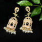 Mominos Fashion Johar Kamal Golden Color Bird Nest Earrings With Pearls - Swadesiicart