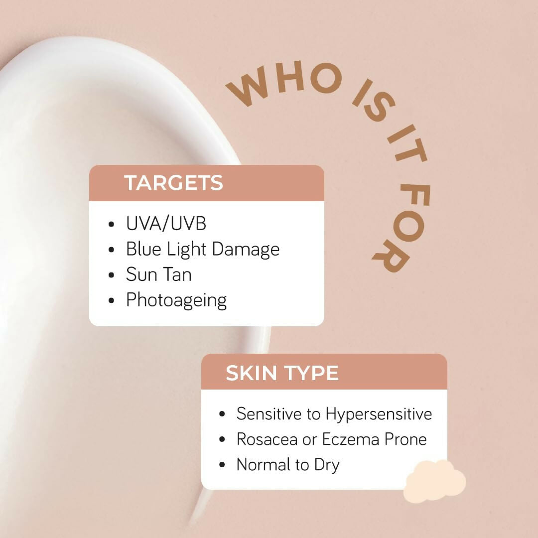 Moody SensiSoothe Mineral Brightening Sunscreen Serum with Ceramides & Rice - Swadesiicart