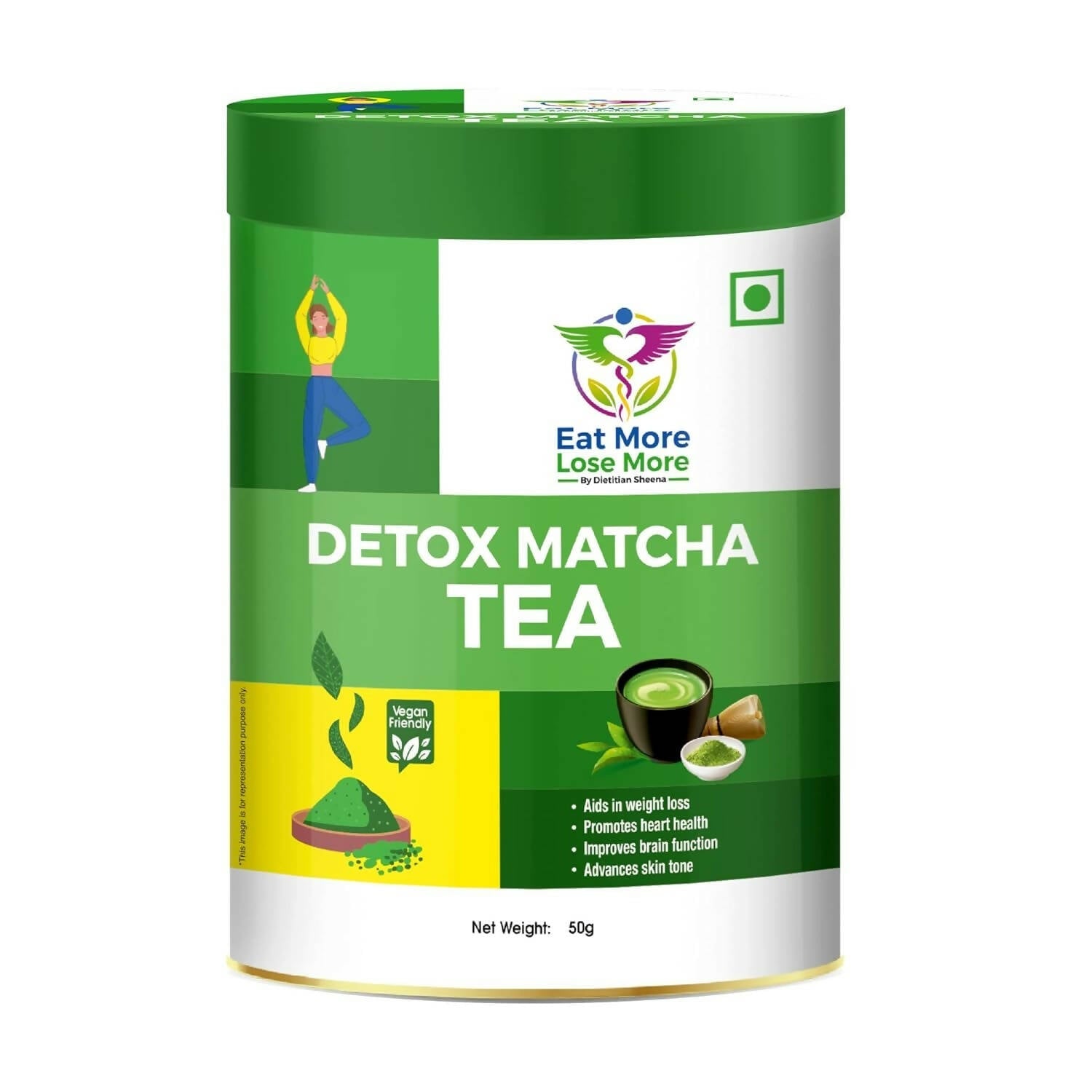 Eat More Lose More Detox Matcha Tea | Swadesiicart