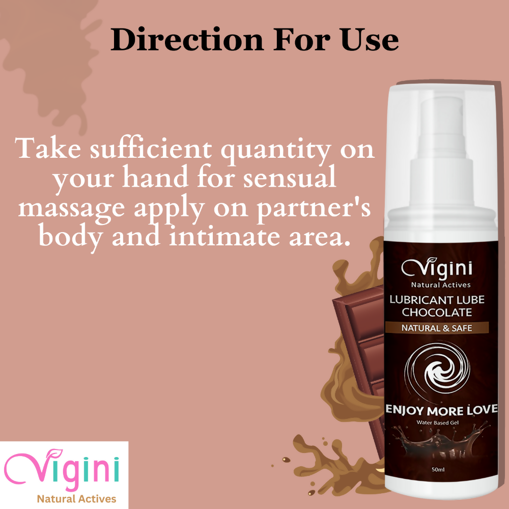 Vigini Intimate Chocolate Lubricant Personal Lube Water Based Gel - Swadesiicart