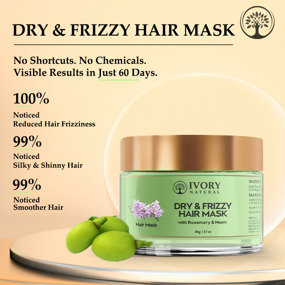 Ivory Natural Dry Rough Hair Mask For Smooths Hair, Frizz Reduction | Swadesiicart