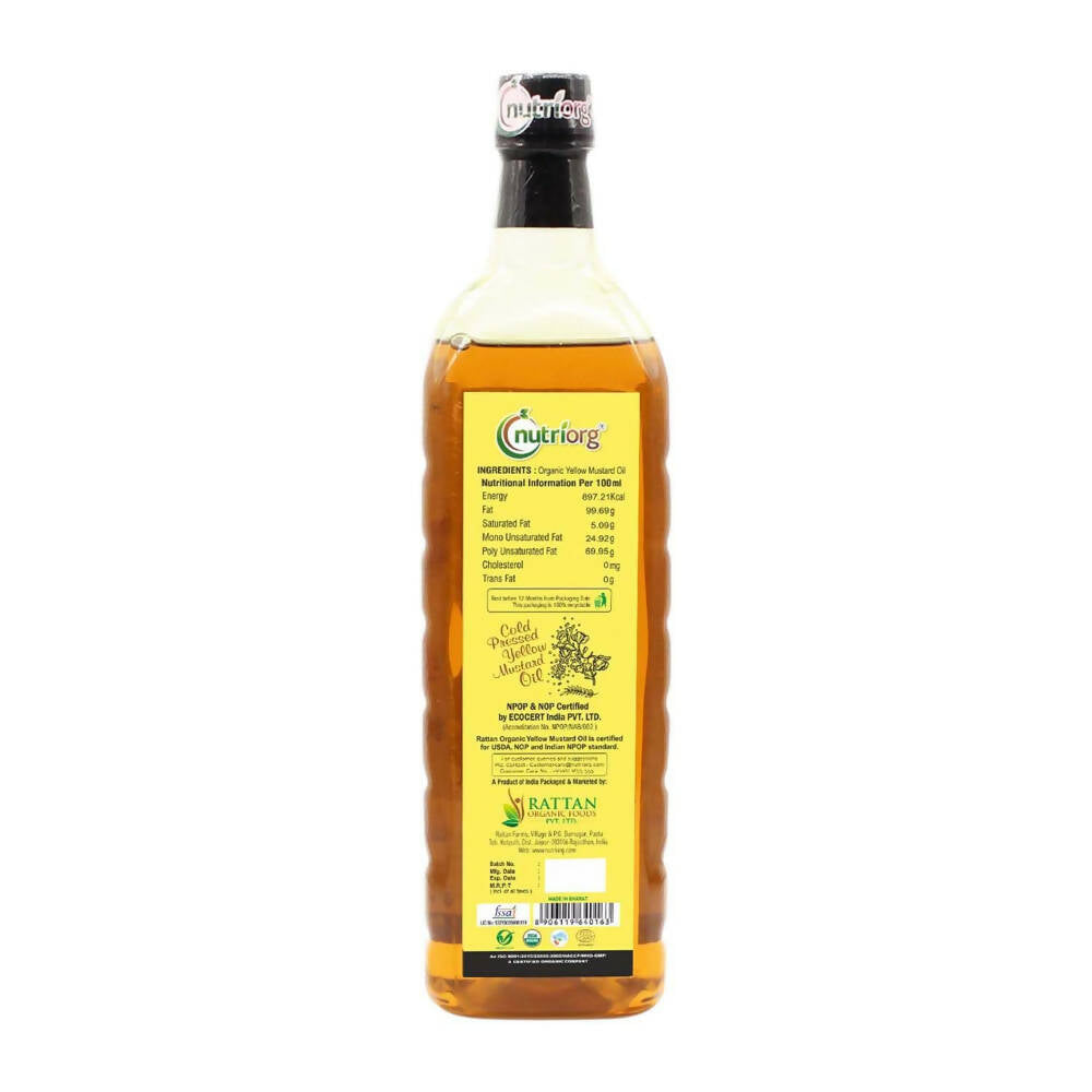 Nutriorg Organic Yellow Mustard Oil - Swadesiicart